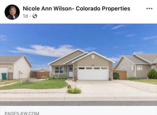 For sale, Greeley, contact for details www.nicoleannwilson.com