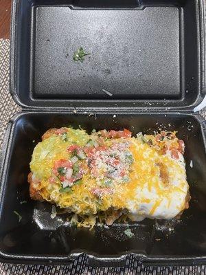 Carne asada chimichanga