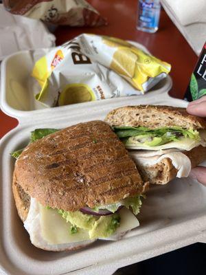 Turkey Avocado Sandwich Lunch