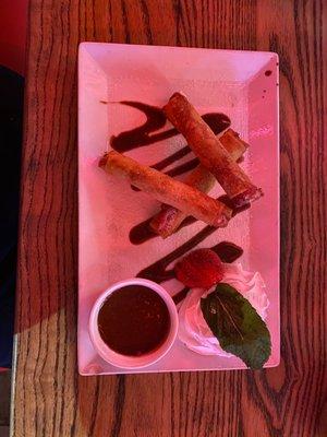 Strawberry Spring Rolls