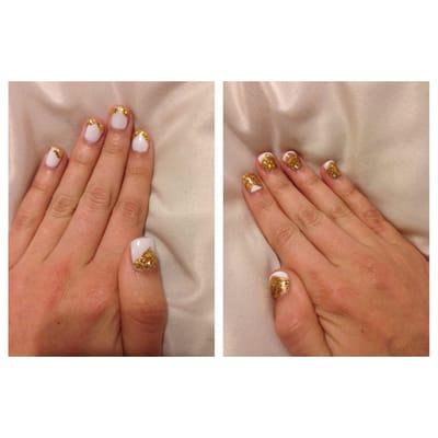 Reverse glitter shellac by britnie