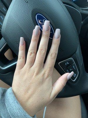 Acrylic with gel polish