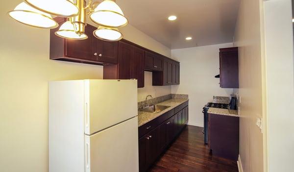 Casa California - kitchen with saltillo tile floors