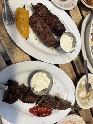 Lamb Kebab and Luleh Kebab