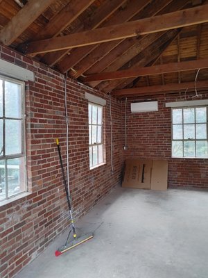 Garage transformation into gym