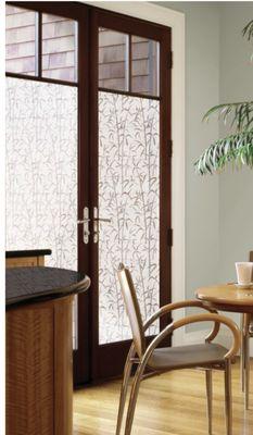 Bamboo door privacy film