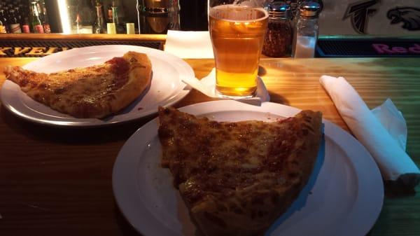 2 slices and a beer (good way to end the night)