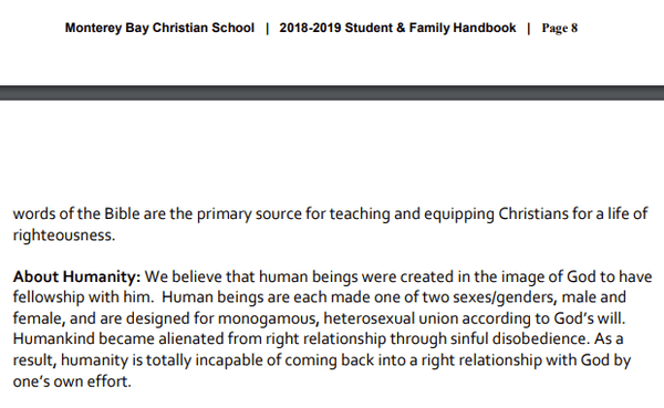 "male and female, and are designed for monogamous, heterosexual union according to God's will"