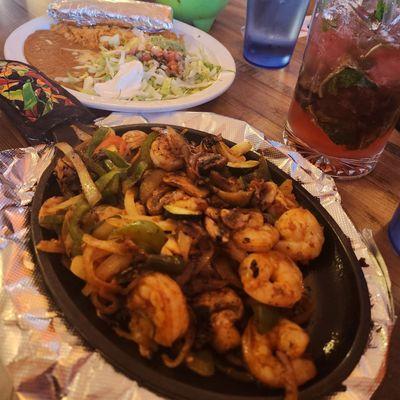 Shrimp fajitas