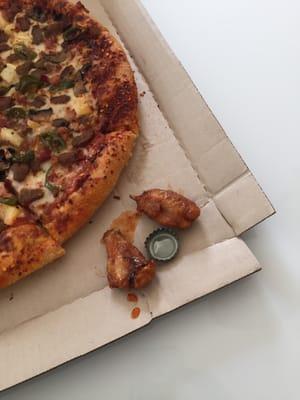 Pizza was great, but those wings were PUNY.