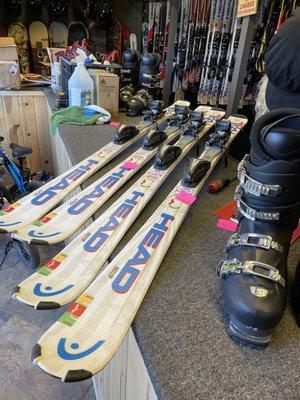 Our "new to us" skis.