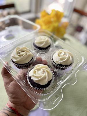 Ube cupcakes for dessert today! :)