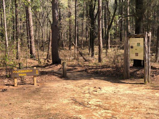 Volksmarch Trail head at Atlanta State Park