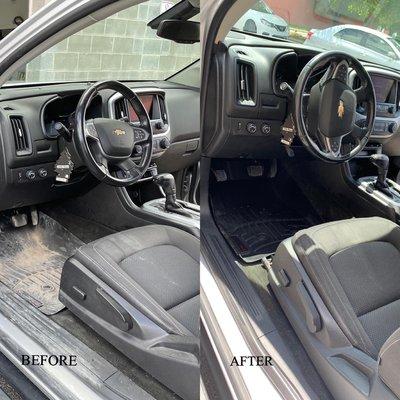 Before & after interior detail