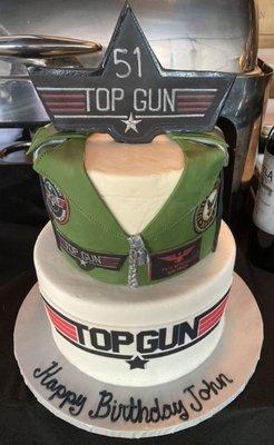 Top Gun 2-tier birthday cake