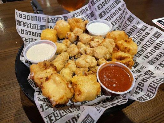 Cheese curds sampler