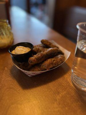 Portobello fries with garlic aioli