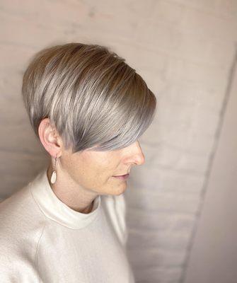 Silver Hair - Short Haircut