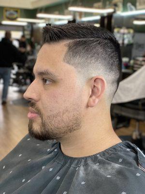 Haircut by @J.RoseTheBarber, to book your next appointment text (661)714-3970.