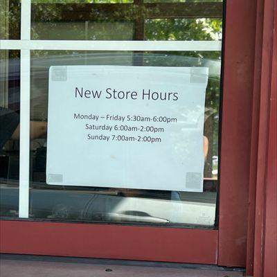 New store hours