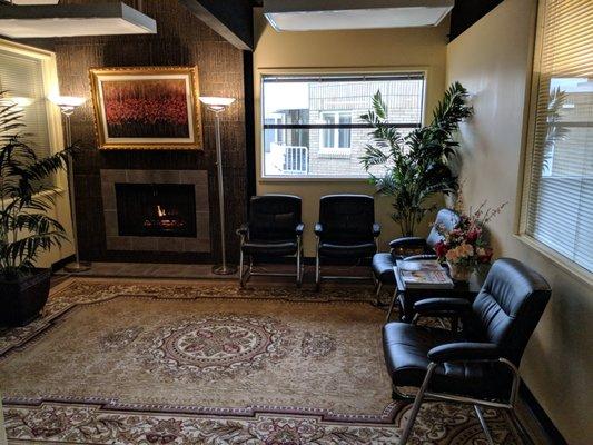 Dr. Labriola's cozy waiting room at NW Natural Health Clinic in Ballard.