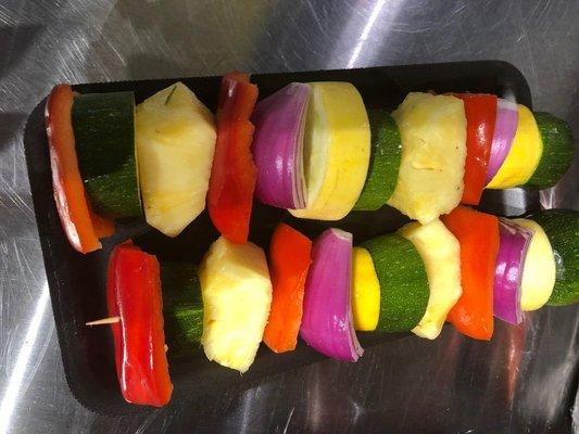 Veggie Kabobs from our produce department.