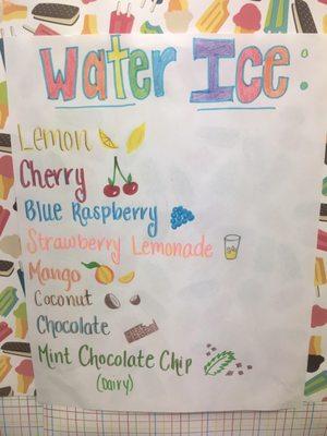 Updated Water Ice Flavors (Rootbeer Coming Soon!)