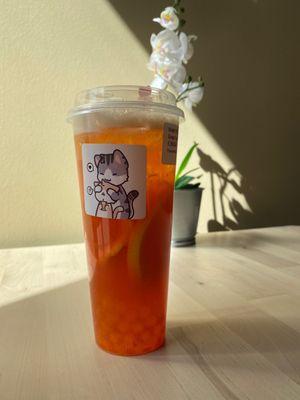 Grapefruit green tea