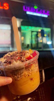 BYO bowl! With acai & mango base. Both SO good!!