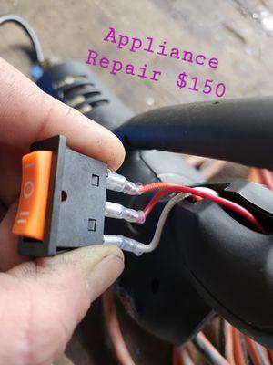 Bad switch. Appliance & power tool repair