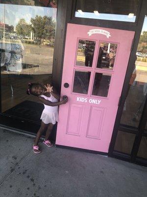 She always asks to go to the little pink door store! We love it here!