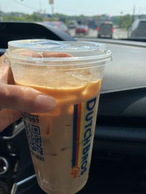 Iced latte with oat milk.