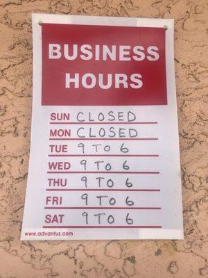 Business Hours