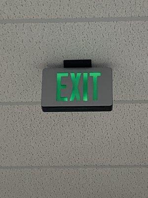 Ross dress for less green exit sign