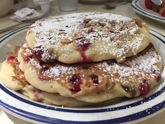 Cranberry walnut pancakes