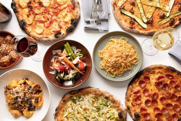 Pizzas, pastas, and more made from scratch daily