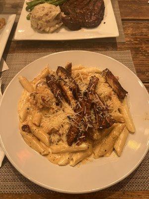 Cajun chicken and sausage penne