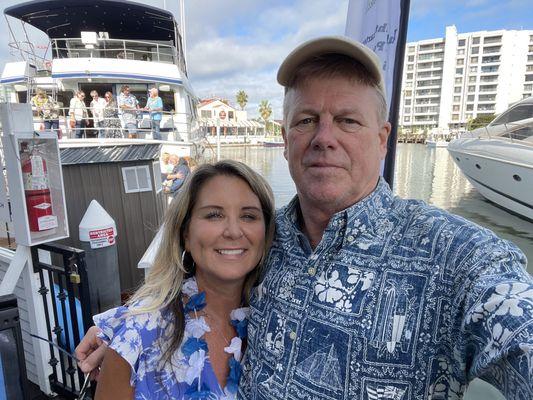 Captain Stuart and the best yacht coordinator Tanya