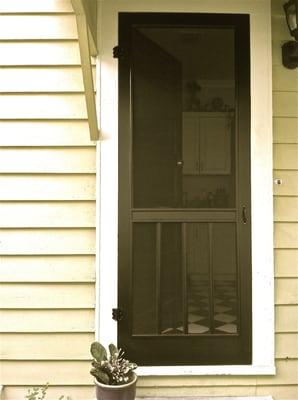 Custom made craftsman style screen door