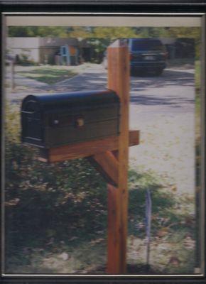 4850 mailbox on cedar 4 x 4 post