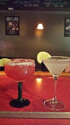 Lemon Drop martini and LL Margarita