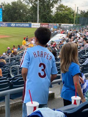 These kids were shouting and jumping for 9 innings! Wish I still had that energy.