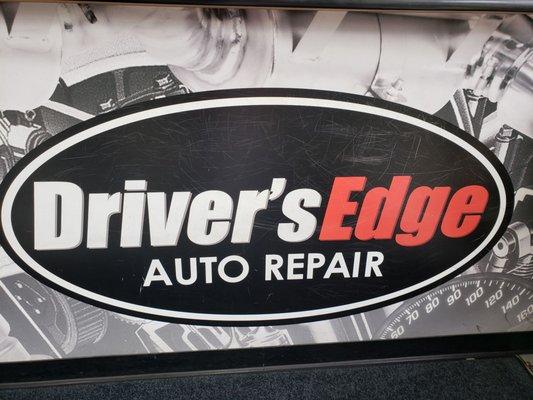 At Driver's Edge getting car inspection.