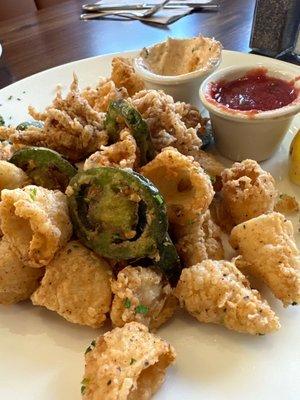 Calamari with Jalapeños sooo good