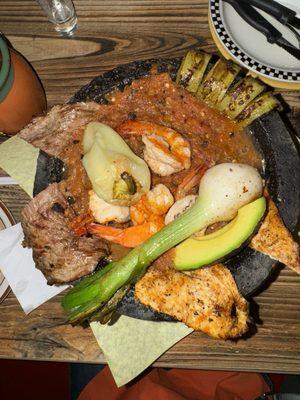 Molcajete with all the fixings