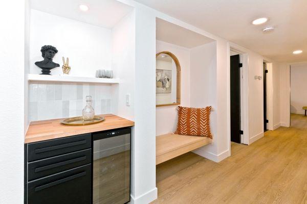 This hallway was full of old shelves and awkward spaces. Look at it now!