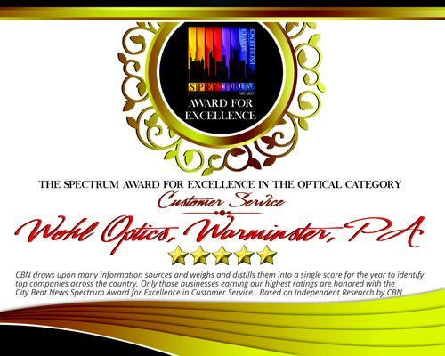 Spectrum Award for Excellence in Customer Service