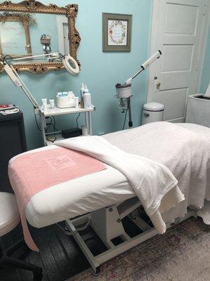 Facial and waxing area.