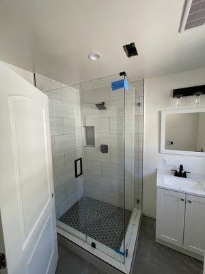 Different view of new shower