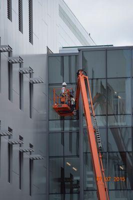 Window Cleaning - lift operating for buildings 3+ stories high.